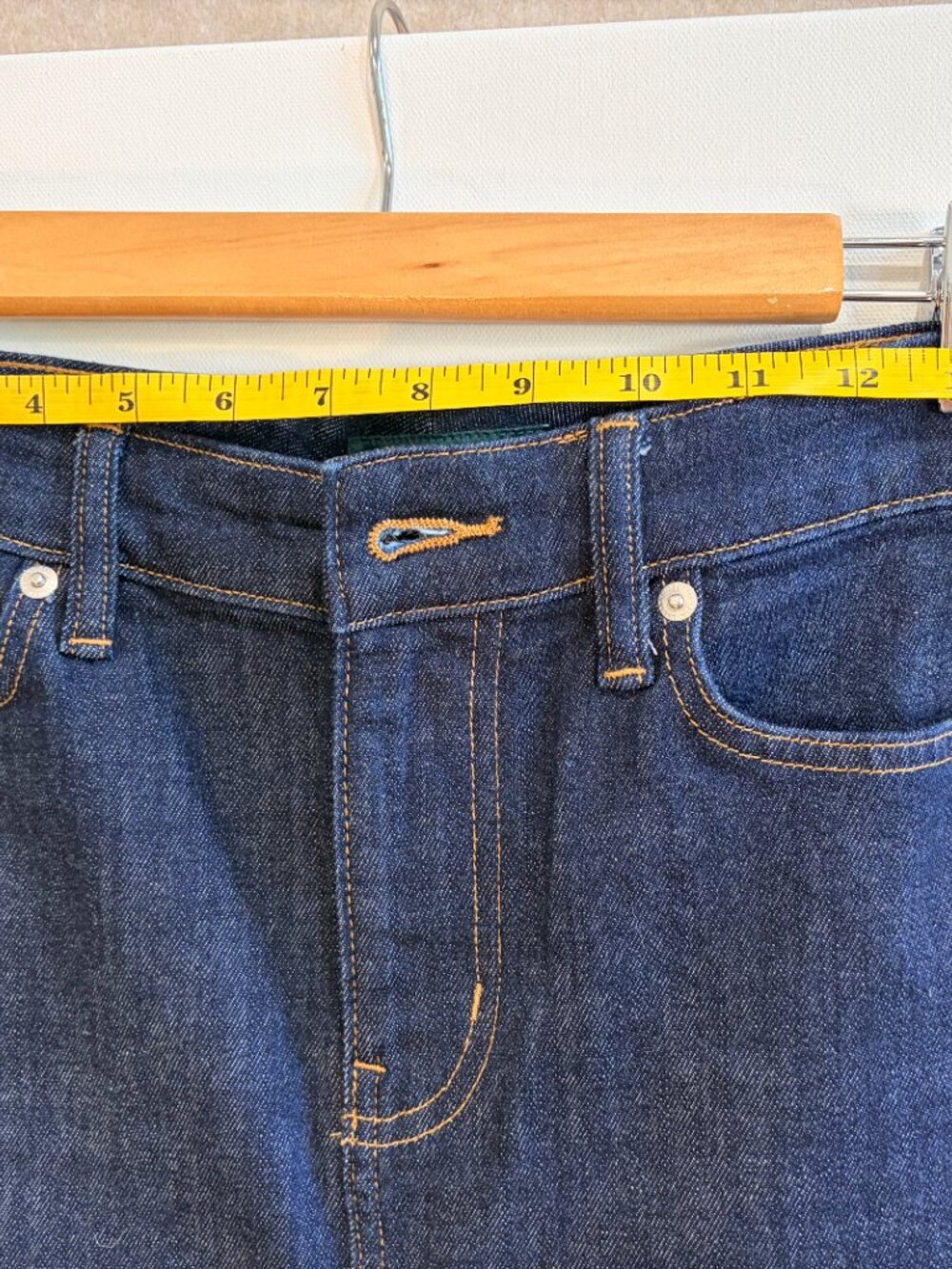 Lauren Ralph Lauren Stretch Denim Pencil Skirt Dark Wash 2P Petite Classic - Picture 3 of 5